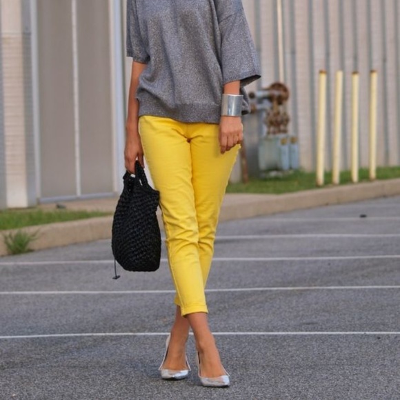 Talbots Pants - Talbots capris yellow trouser work pants size 4